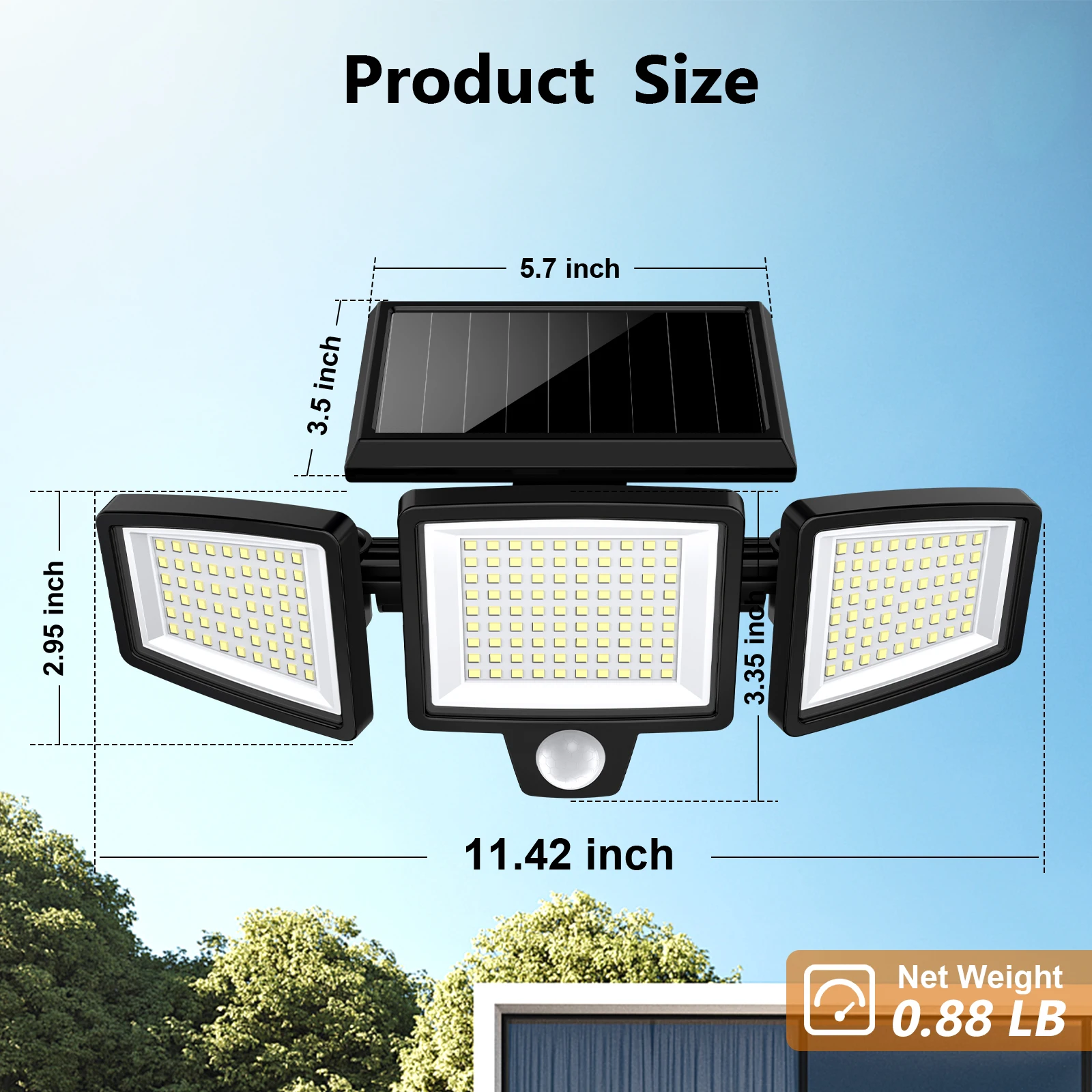 3-Pack Solar Security Lights – 210 LED 2500LM Motion Sensor Lamps for Outdoors - Image 4