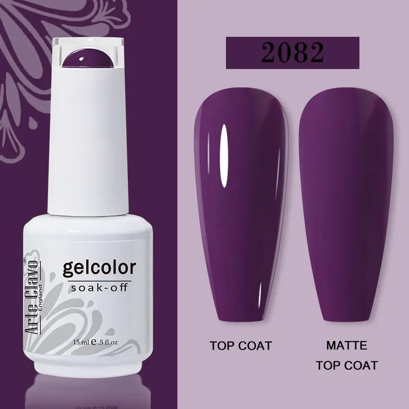 Arte Clavo 15ml Gel Nail Polish – 72 Color Soak-Off UV LED Varnish for Nail Art - Image 84