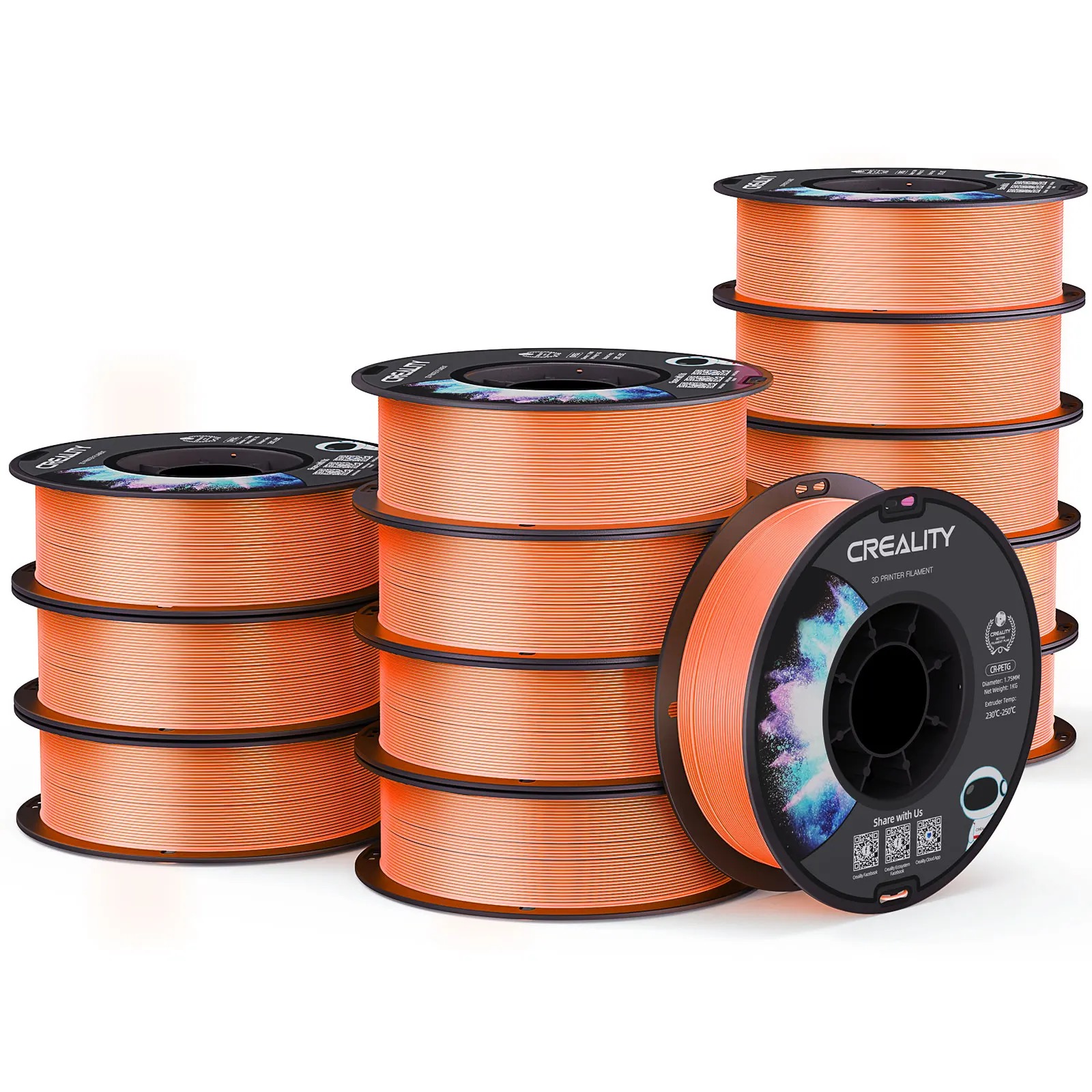 Creality PETG 3D Printer Filament 1.75mm 12 Rolls 1KG/roll Glossy Printing Filaments 3D Printer Materials High Temperature - Image 8