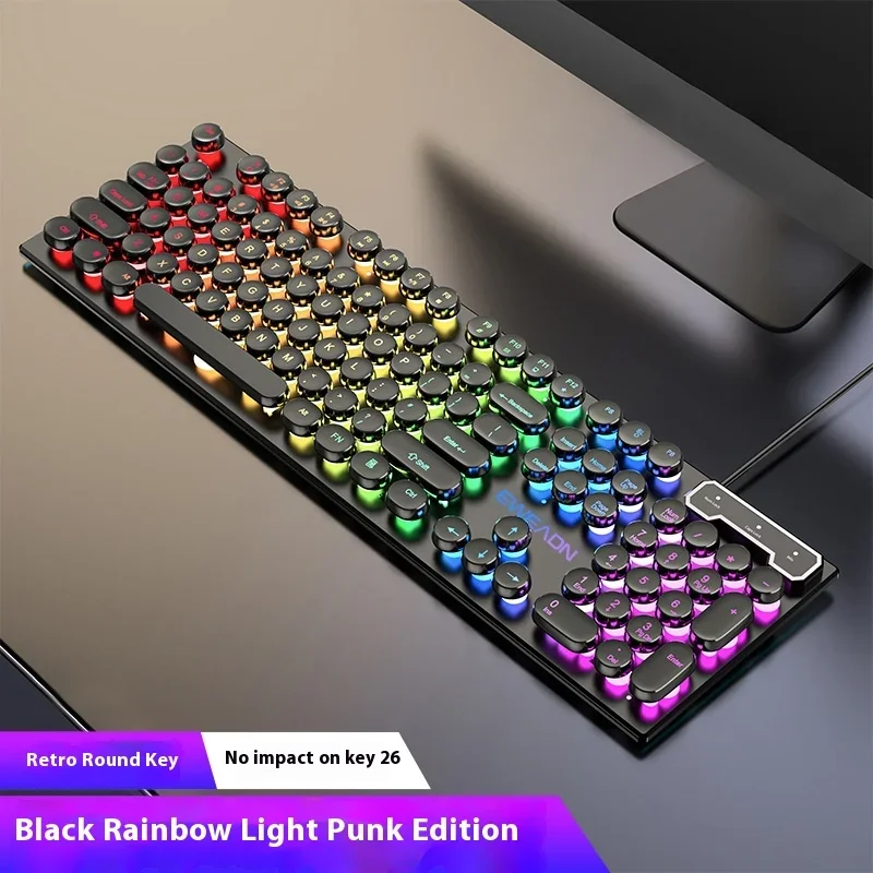 Wired Keyboard Mechanical Feel E-Sports 104 Keys Usb Wired Gaming Mouse Wired Keyboard Pc Gamer Accessories for Laptop Gamers