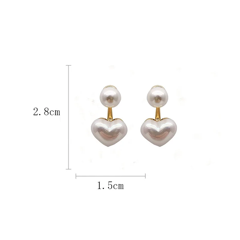 Elegant Pearl Heart Stud Earrings for Women – Ideal Valentine’s Day Gift - Image 6