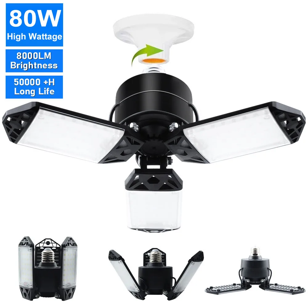 150W LED Garage Light – 7/10+1 Adjustable Panel Ceiling Lamp for Workshop - Image 9