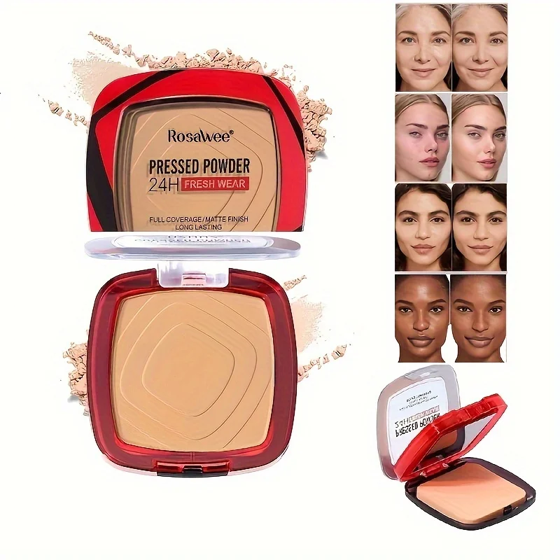 Matte Full-Coverage Pressed Powder Foundation – 24H Oil‑Control Finish