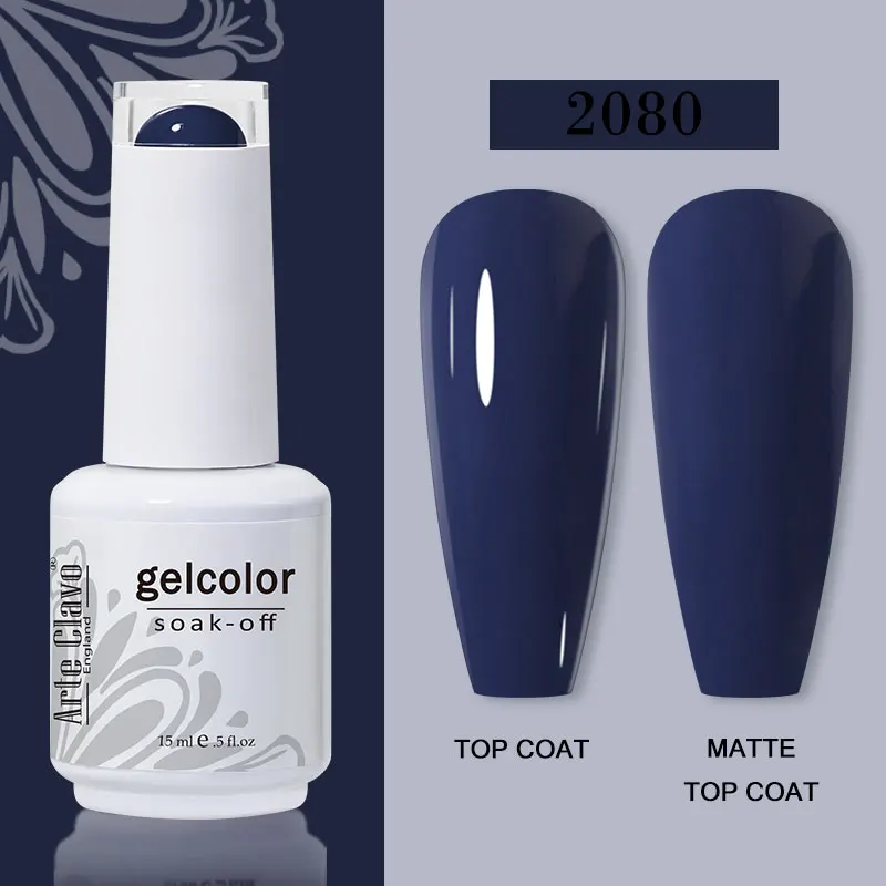 Arte Clavo 15ml Gel Nail Polish – 72 Color Soak-Off UV LED Varnish for Nail Art - Image 102