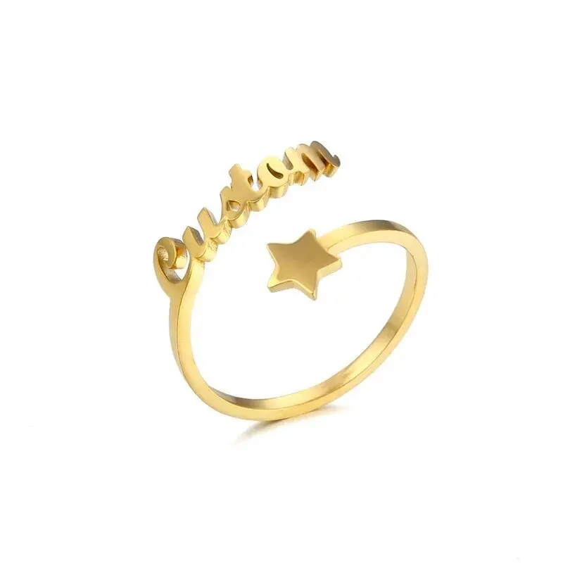 Personalized Adjustable Double Name Ring – Stainless Steel Wedding Gift - Image 16