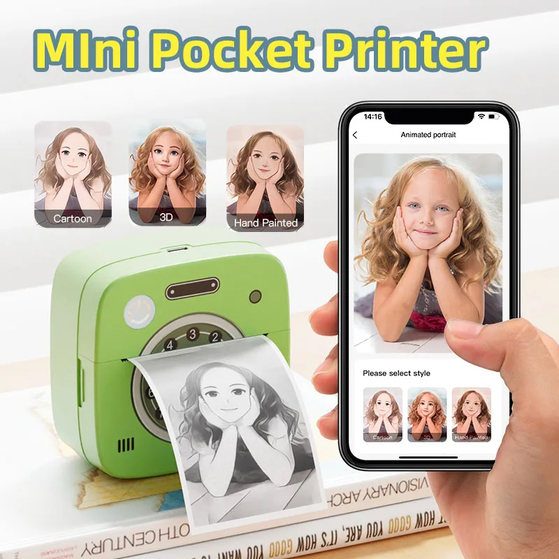 D2 D3 Error Printing Machine Portable Printer Thermal Paper Labels Maker Kids Toys Gifts Mini Printers for Photo Printing - Image 4