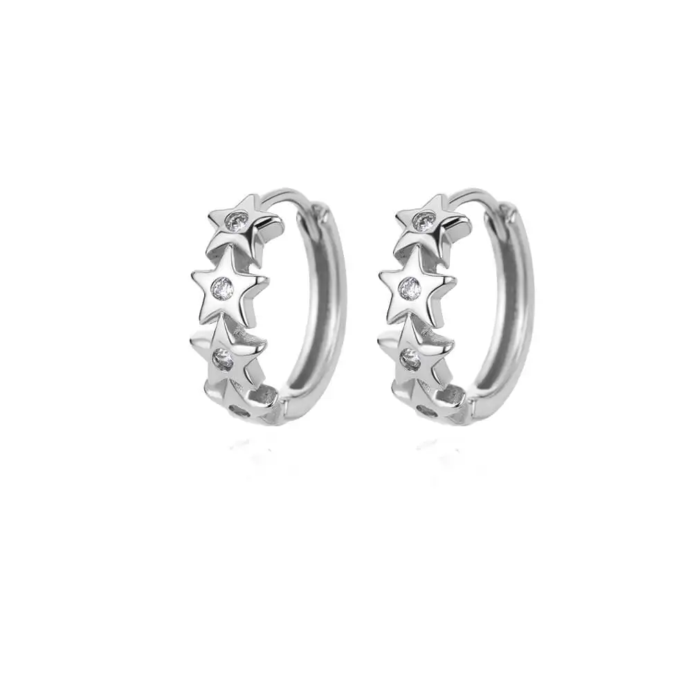2024 Trending Zircon Colored Flower Hoop Earrings Stainless Steel Luxury Jewelry for Women - Image 21
