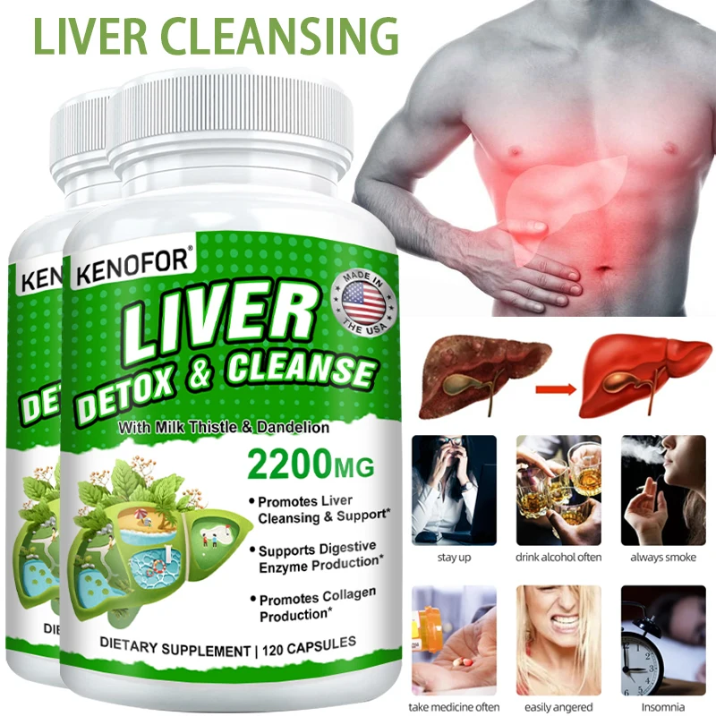 Fatty Liver Cleanse Supplement – Turmeric, Milk Thistle & Dandelion for Liver Health