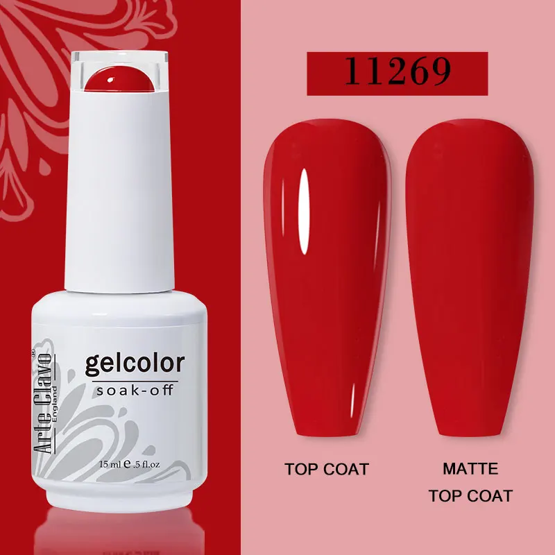 Arte Clavo 15ml Gel Nail Polish – 72 Color Soak-Off UV LED Varnish for Nail Art - Image 54