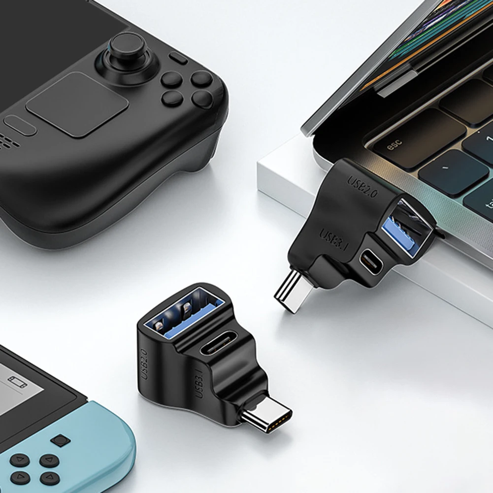 USB-C to USB-A 8K 60Hz Adapter 20Gbps for Steam Deck – 180° U-shaped
