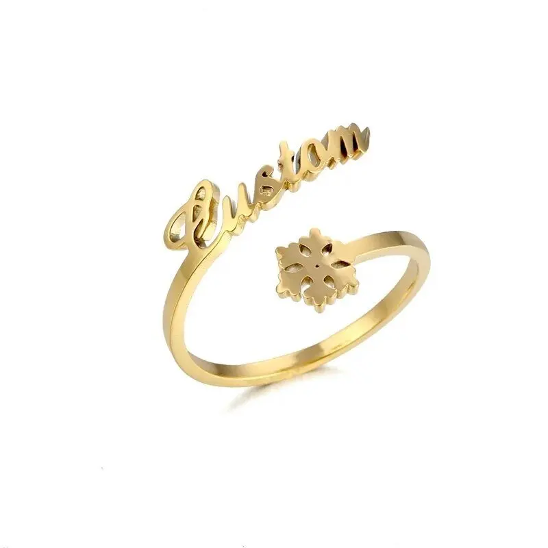 Personalized Adjustable Double Name Ring – Stainless Steel Wedding Gift - Image 14