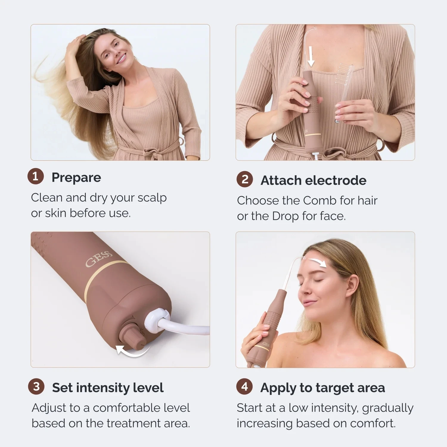 GESS Skin Massage Wand – 7-in-1 Microcurrent & LED Facial Toning - Image 5