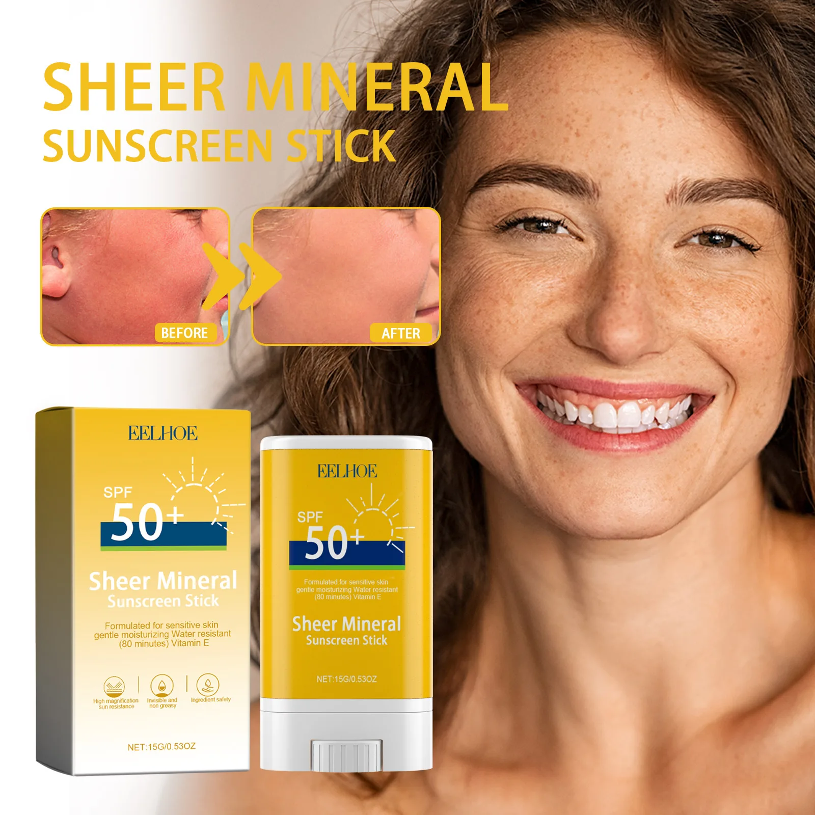 Sunscreen Stick SPF 50+ – Waterproof, Lightweight & UV Protection