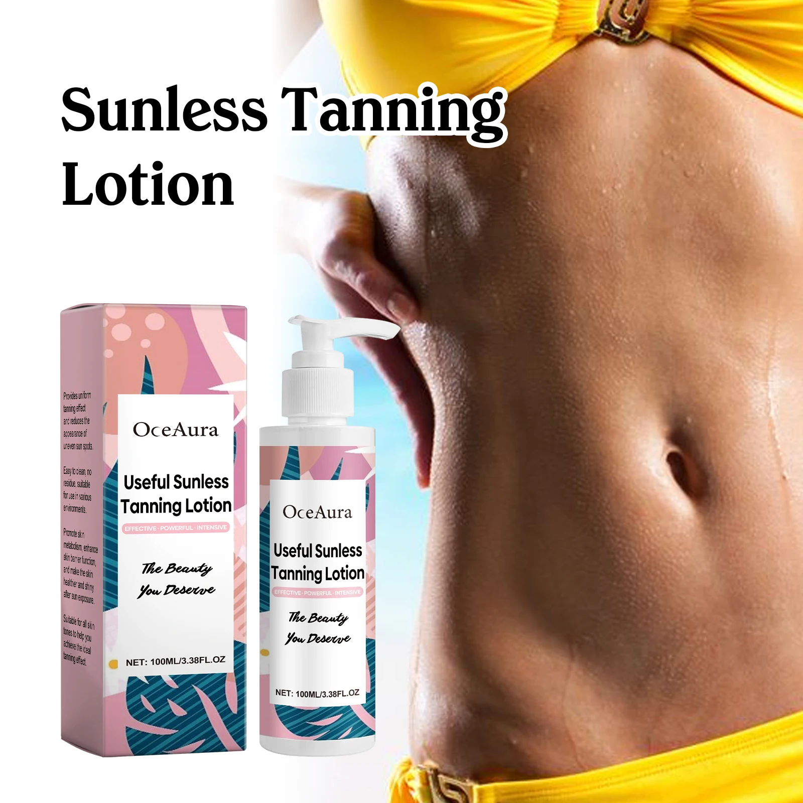 Oceaura Sunless Tanning Lotion – Natural Bronzing & Skin Hydration