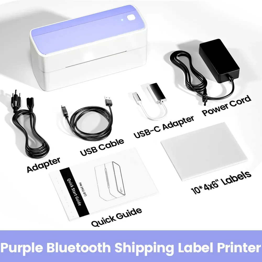 Phomemo 241 Bluetooth Thermal Label Printer Wireless Small Shipping Label Printer 4X6 Compatible with iPhone Android Mac Window - Image 11