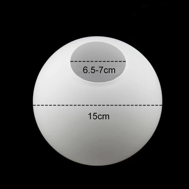 White Glass Globe Lampshade – Milky Round Light Cover in D10–D25cm Sizes - Image 13