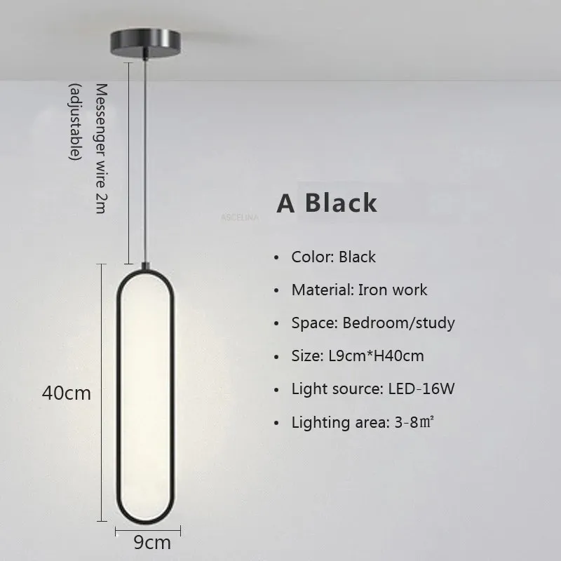 Modern Minimalist LED Pendant Light – Gold/Black Chandelier for Living Room - Image 10