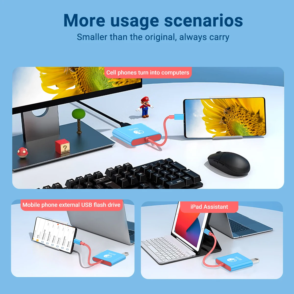 Gopala Portable TV Dock Charging Docking Station with HDMI and USB 3.0 Port Replacement Base Dock Set for Nintendo Switch OLED - Image 6