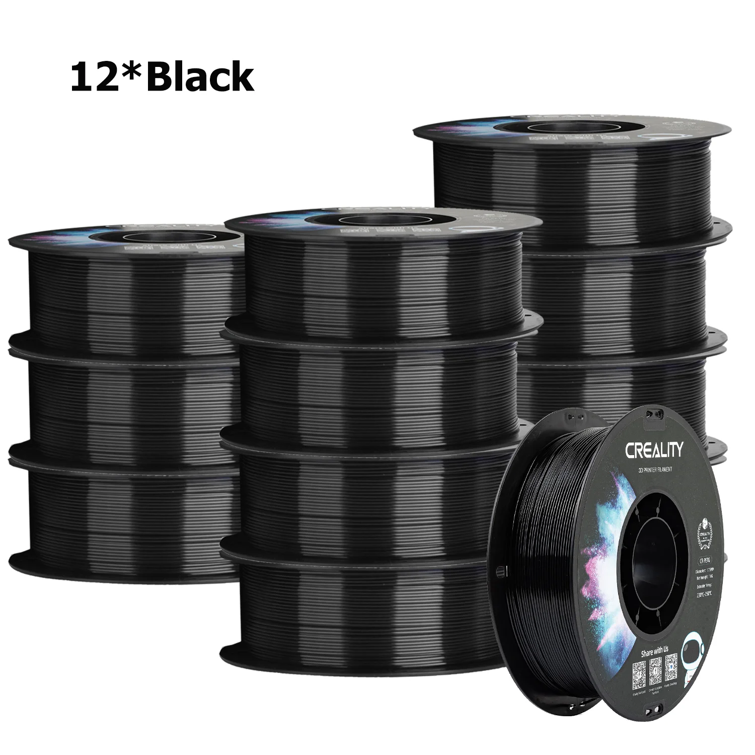 Creality PETG 3D Printer Filament 1.75mm 12 Rolls 1KG/roll Glossy Printing Filaments 3D Printer Materials High Temperature - Image 16