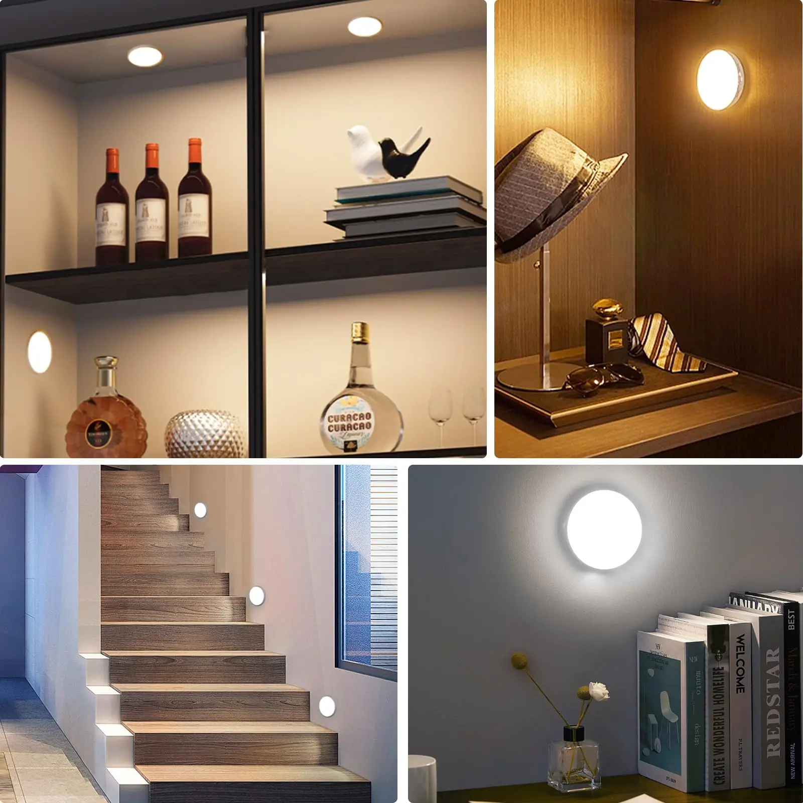 USB Rechargeable LED Night Light – Motion Sensor Magnetic Lamp for Closet & Bed - Image 4