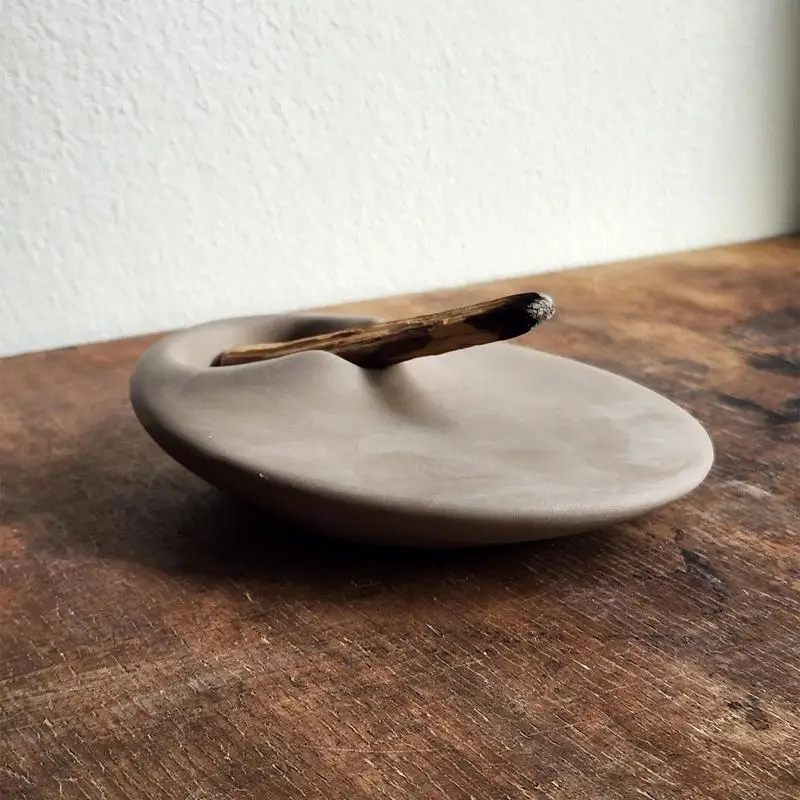 Santo wood holder Peru Holy Wood Aromatherapy Stove Cement Support Base Relaxation Meditation Container Tray Sage Stand Gifts