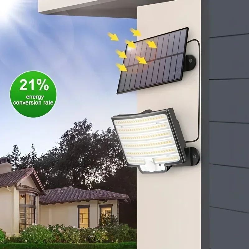 IP65 Solar Motion Sensor Light – LED Security Flood Lamp with Remote Control - Image 2