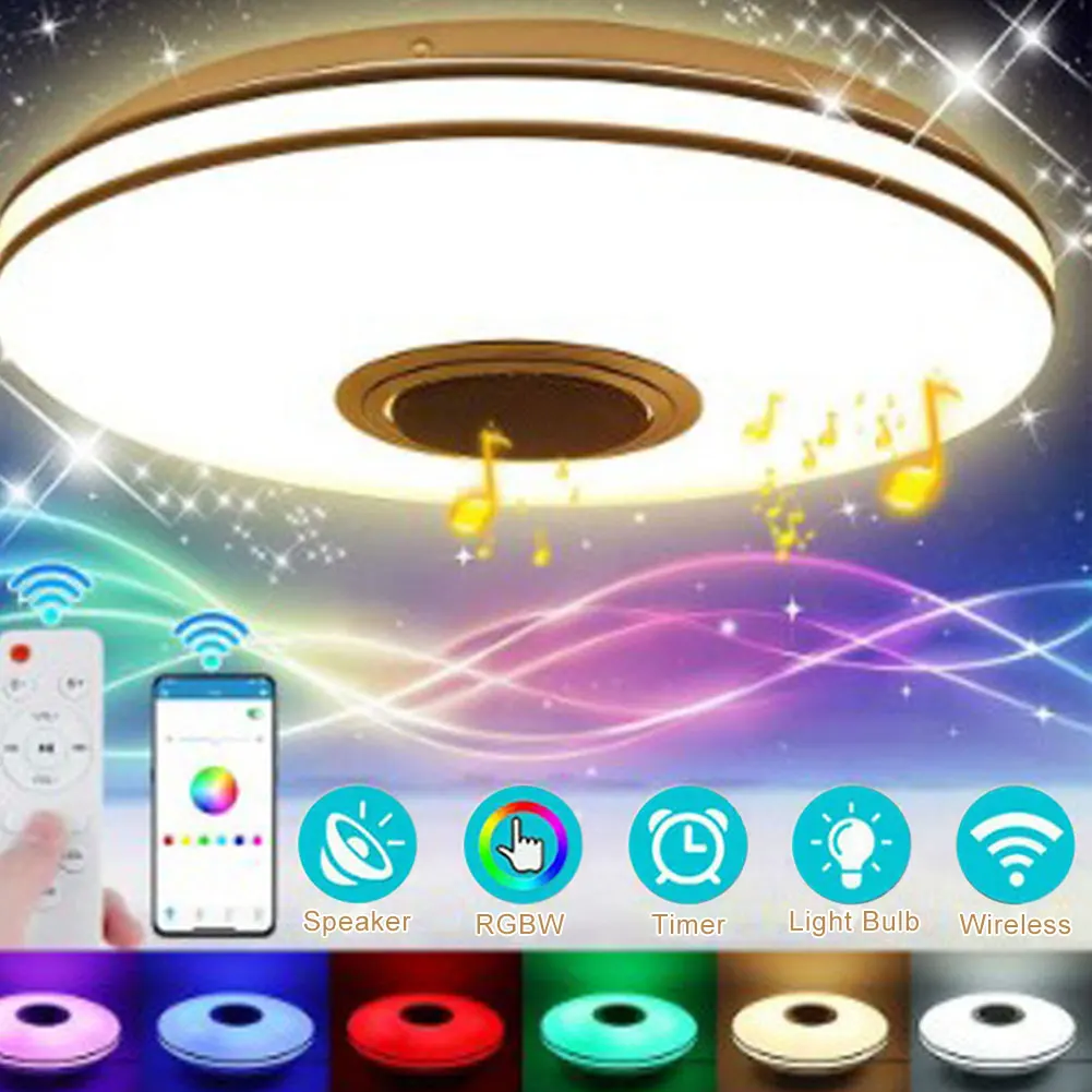 Music RGB LED Ceiling Lamp – APP & Bluetooth Control, 2800K-6500K for Home & Kids Room - Image 5