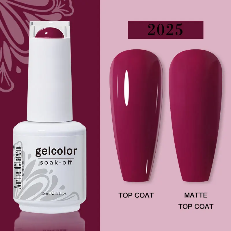 Arte Clavo 15ml Gel Nail Polish – 72 Color Soak-Off UV LED Varnish for Nail Art - Image 115