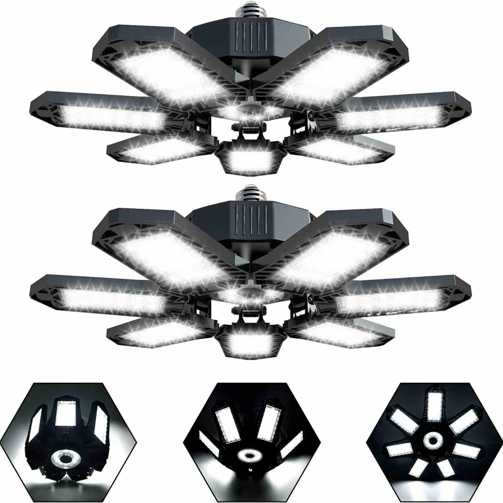 120W LED Garage Light – Adjustable Panel Ceiling Lamp for Workshop & Garage - Image 7