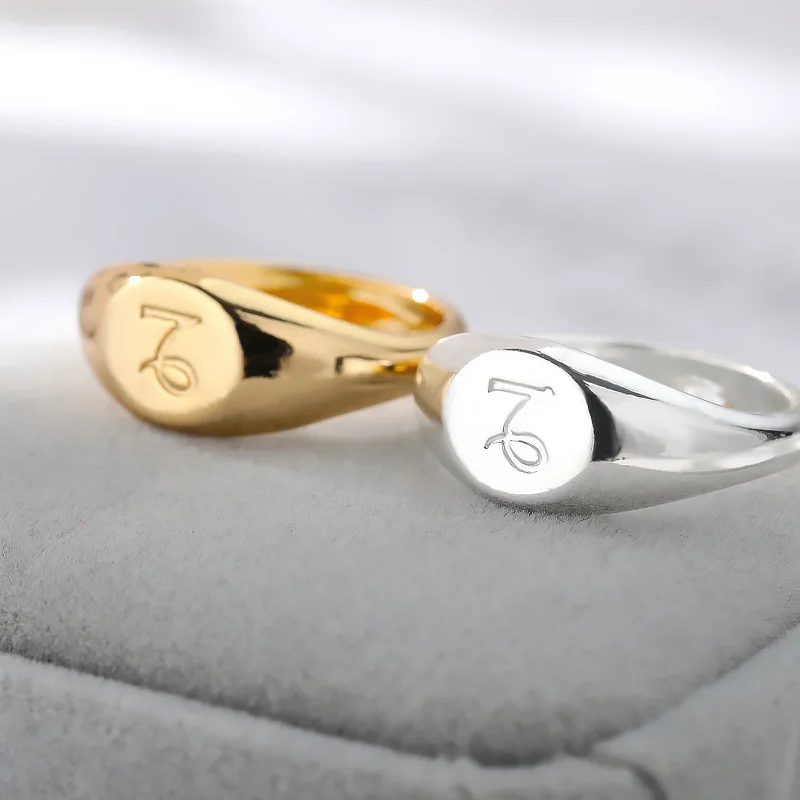Zodiac Sign Rings for Men and Women – Scorpio, Pisces, Libra, Aquarius Finger Rings – Punk Birthday Jewelry – Anillos 2021 - Image 3