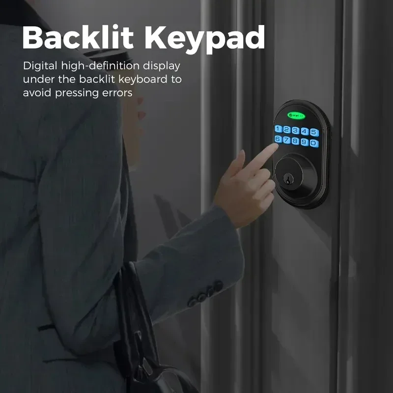Fingerprint & Touchscreen Keyless Smart Lock – Keypad, One‑Touch & Remote Control - Image 4