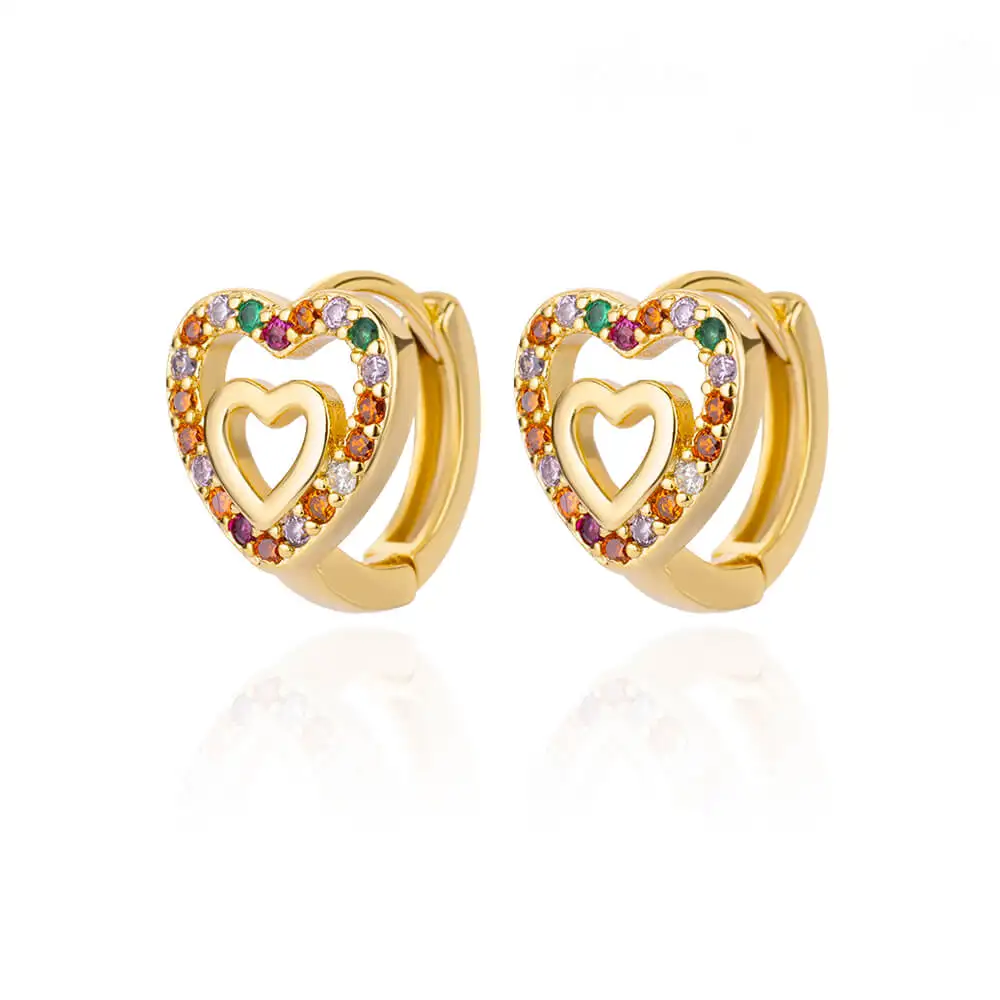 2024 Trending Zircon Colored Flower Hoop Earrings Stainless Steel Luxury Jewelry for Women - Image 20
