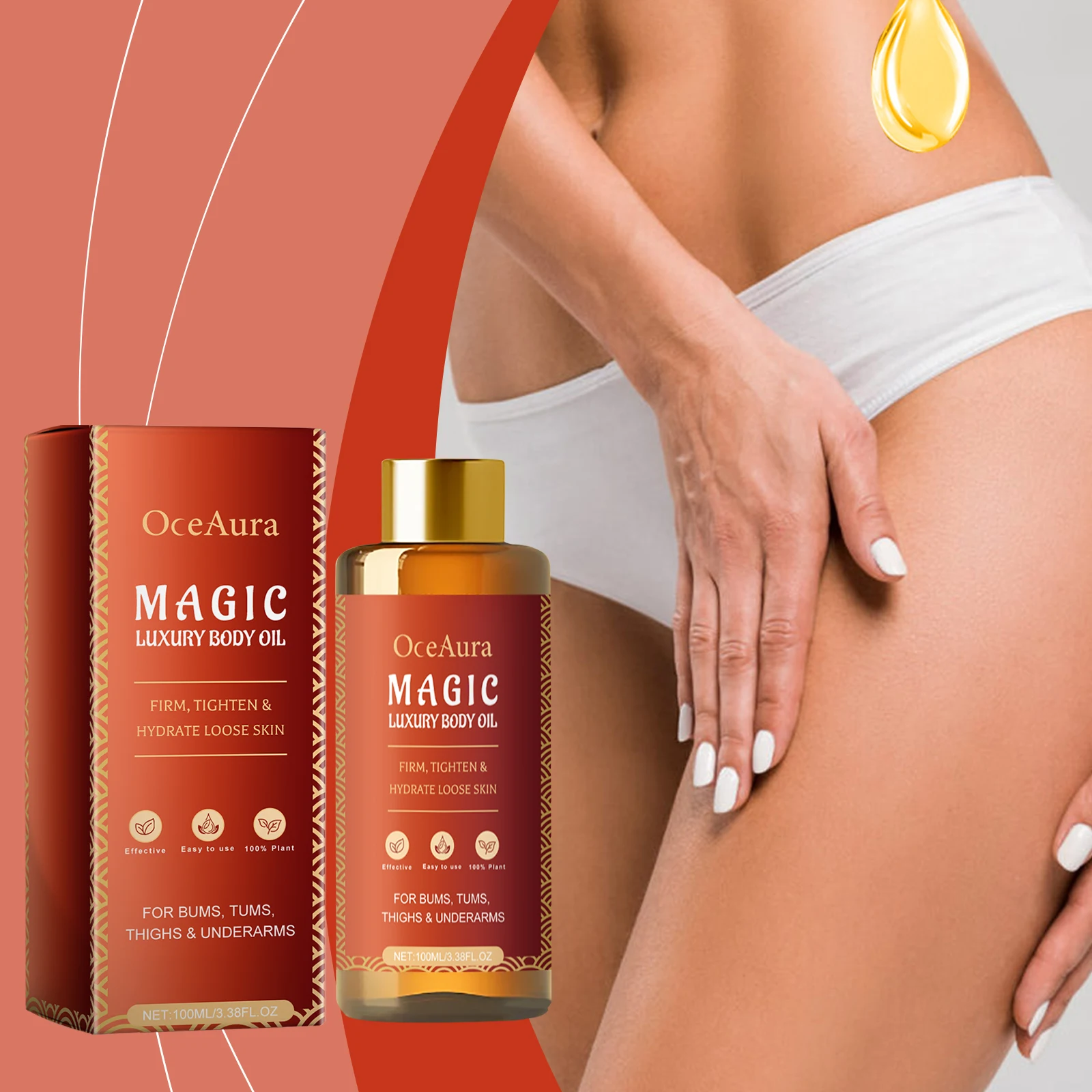 Oceaura 3.38oz Magic Luxury Body Oil – Deep Moisturizing & Nourishing for Dry Skin - Image 4
