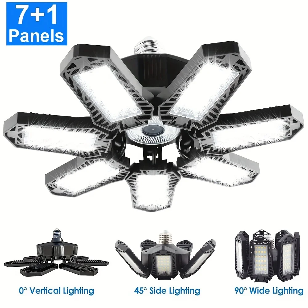 150W LED Garage Light – 7/10+1 Adjustable Panel Ceiling Lamp for Workshop - Image 8