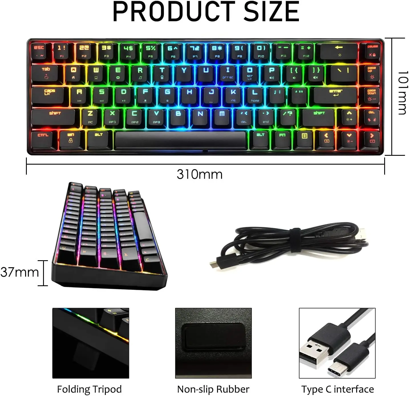 MAMBASNAKE x ZIYOULANG MK14 Wired Gaming Keyboard Buy 2 get 1 free total 3!!! - Image 6