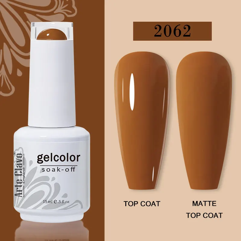 Arte Clavo 15ml Gel Nail Polish – 72 Color Soak-Off UV LED Varnish for Nail Art - Image 85
