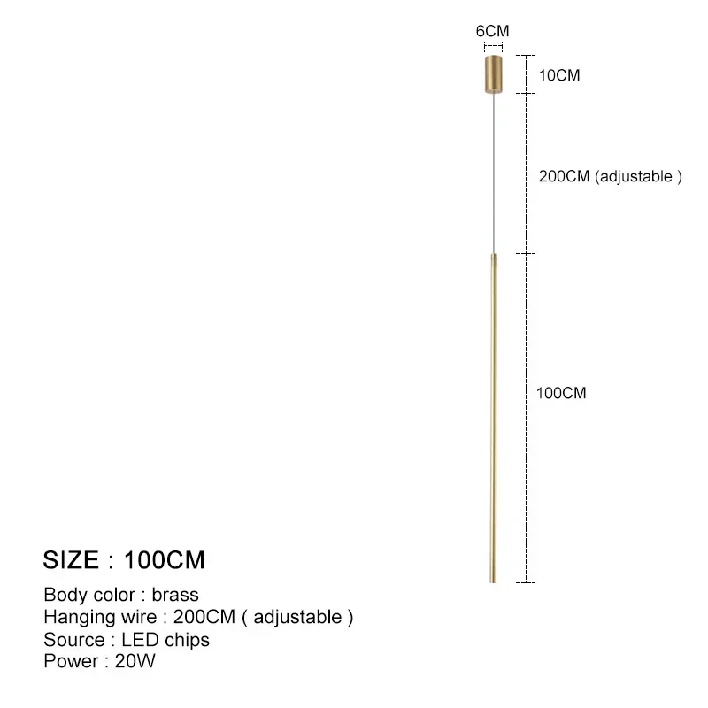 Modern LED Pendant Light – Long Black Hanging Lamp for Dining Room & Bedroom - Image 11