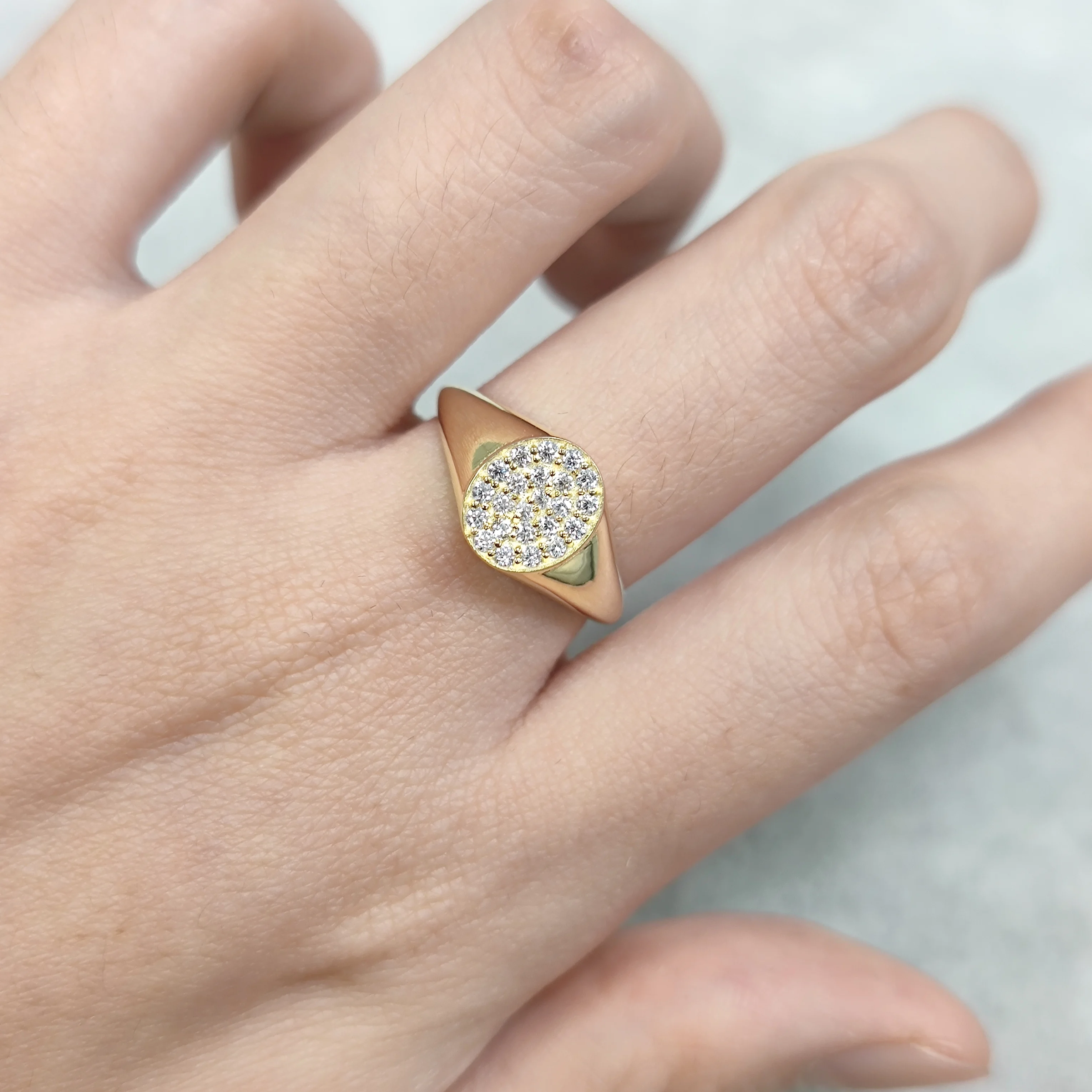Moissanite Signet Ring – 925 Silver, D Color VVS1, GRA Certified - Image 5