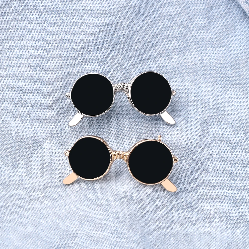 Mini Enamel Glasses Sunglasses Pins Brooches - Image 6