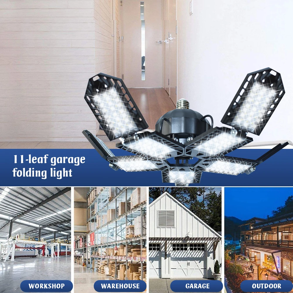 180W E27 LED Garage Light – Foldable 15000LM Ceiling Lamp for Workshop & Home - Image 4