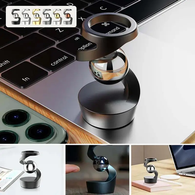 Metal Tabletop Floating Gyro Gravitys Defying Kinetics Desk Decor Suspended Gyroscope For Home Table Decoration - Image 2
