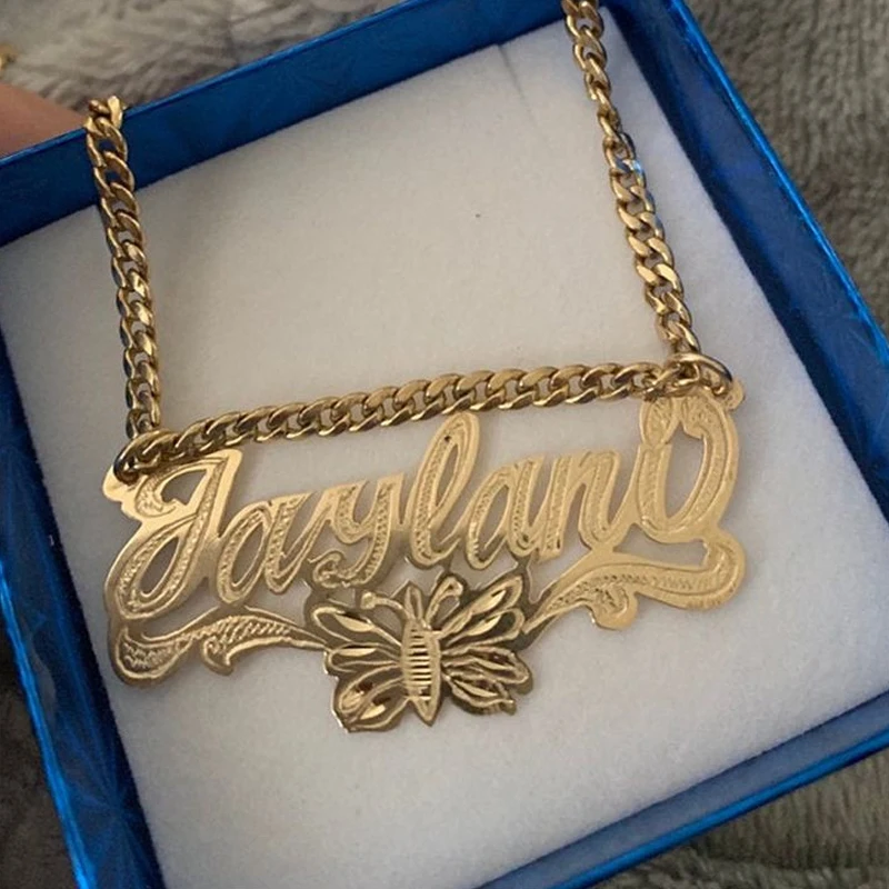Personalized 18K Gold-Plated Name Necklace – Custom Pendant for Women - Image 7