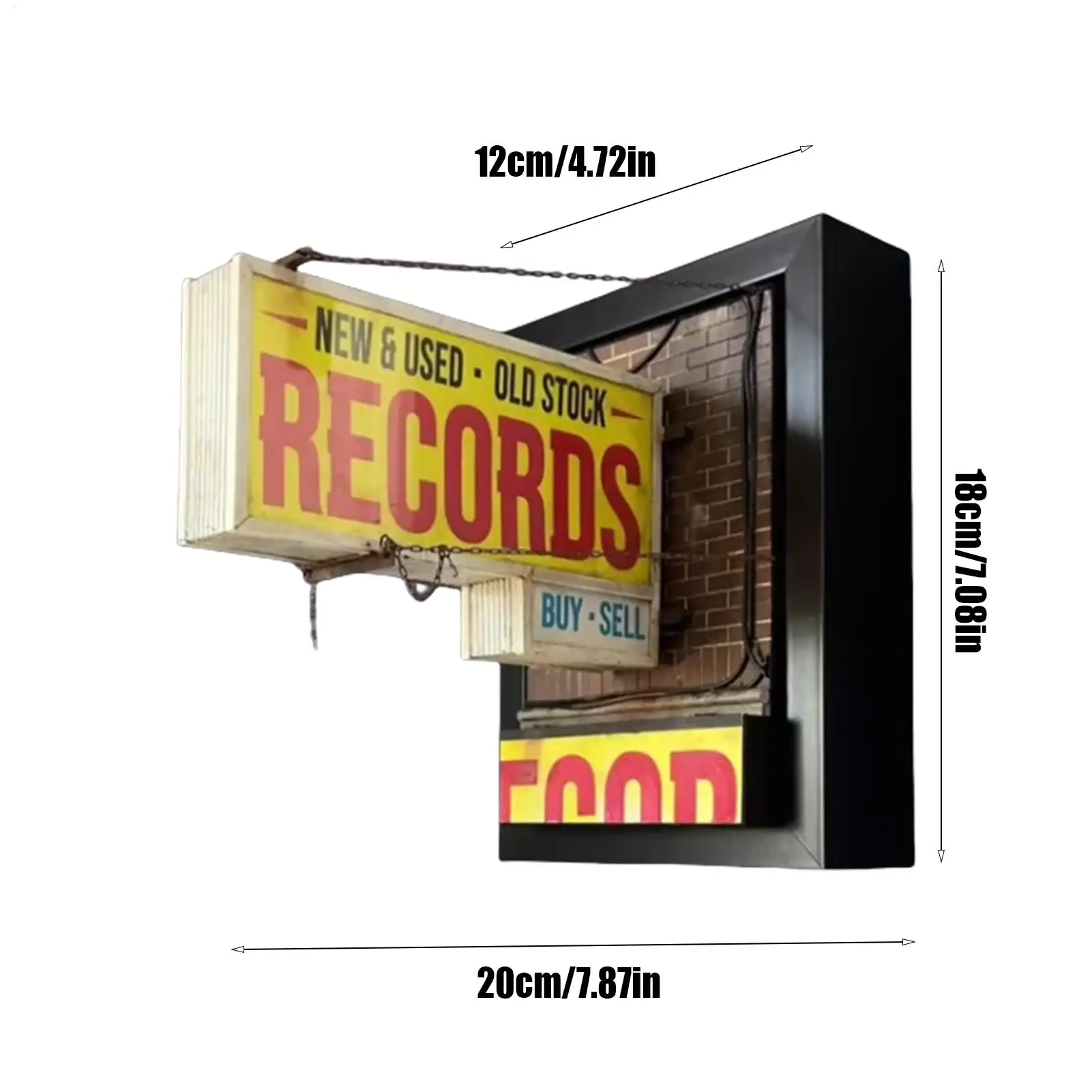Retro Record Store Wall Light – LED Sconce for Bedroom & Music Decor - Image 6