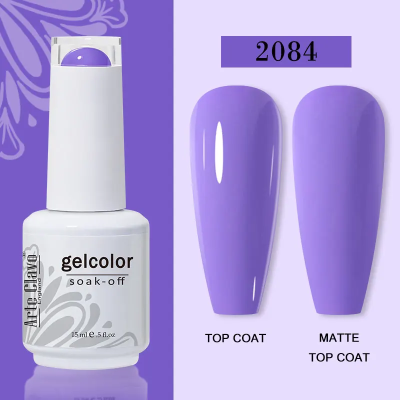 Arte Clavo 15ml Gel Nail Polish – 72 Color Soak-Off UV LED Varnish for Nail Art - Image 77