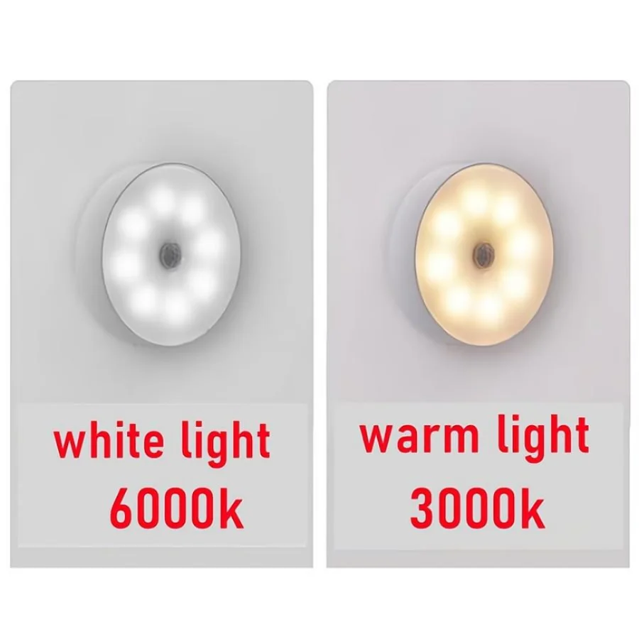 Motion Sensor LED Night Light – USB Rechargeable Lamp for Hallway & Bedroom - Image 4