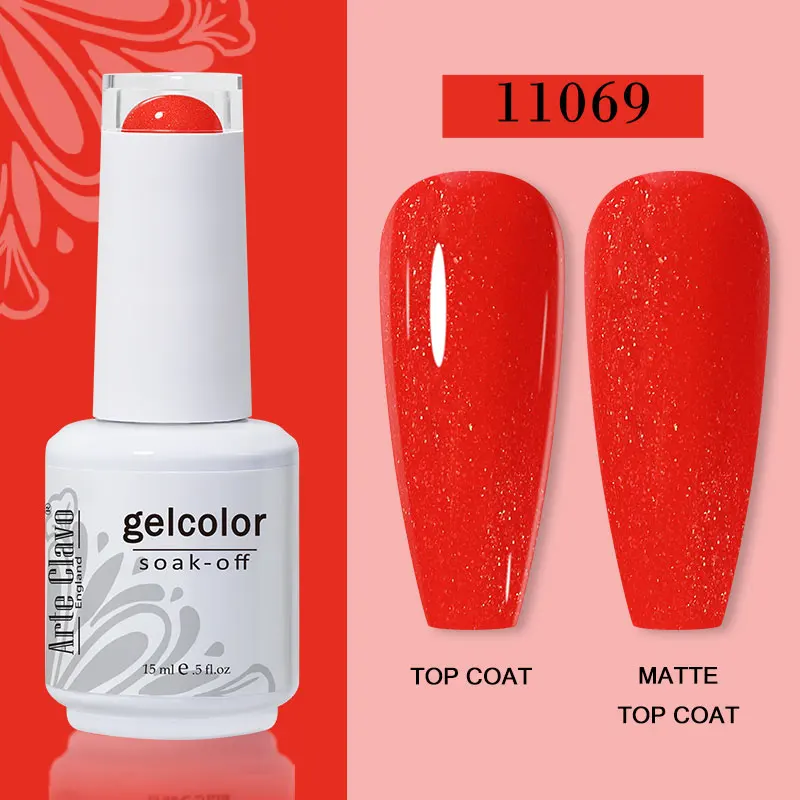 Arte Clavo 15ml Gel Nail Polish – 72 Color Soak-Off UV LED Varnish for Nail Art - Image 57