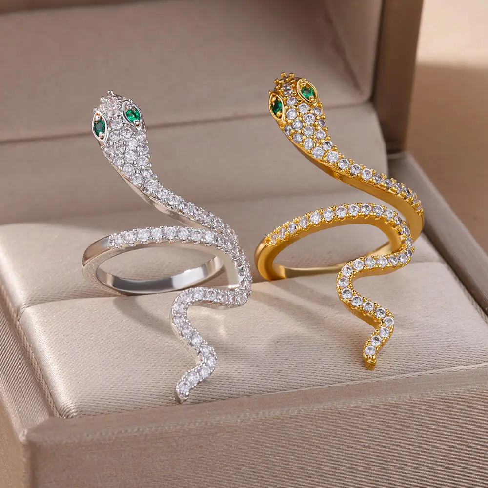 Luxury Korean Stainless Steel Copper Zircon Ring – Trendy Unisex Birthday Gift - Image 28