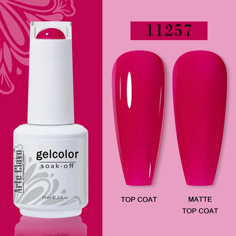 Arte Clavo 15ml Gel Nail Polish – 72 Color Soak-Off UV LED Varnish for Nail Art - Image 58