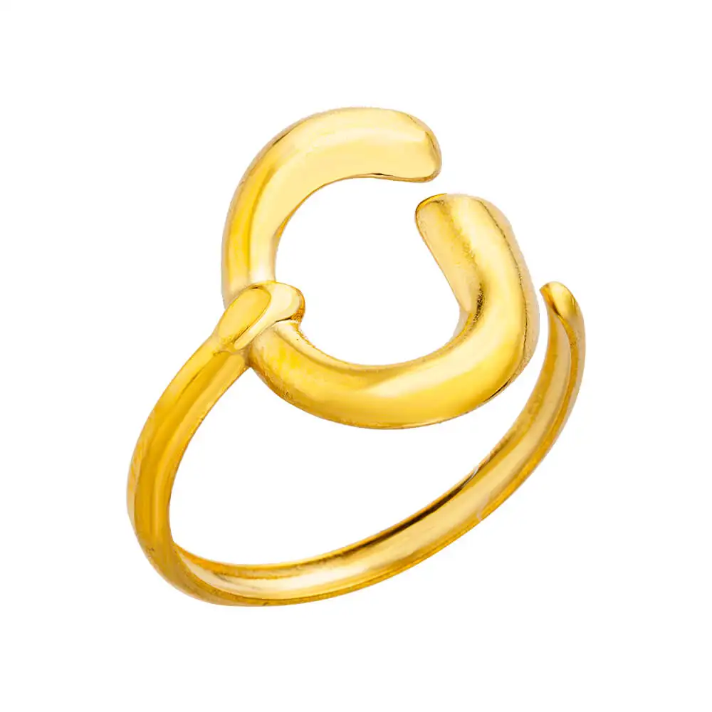 Stainless Steel Gold Vintage Evil Eye Hollow Adjustable Ring for Women - Image 22