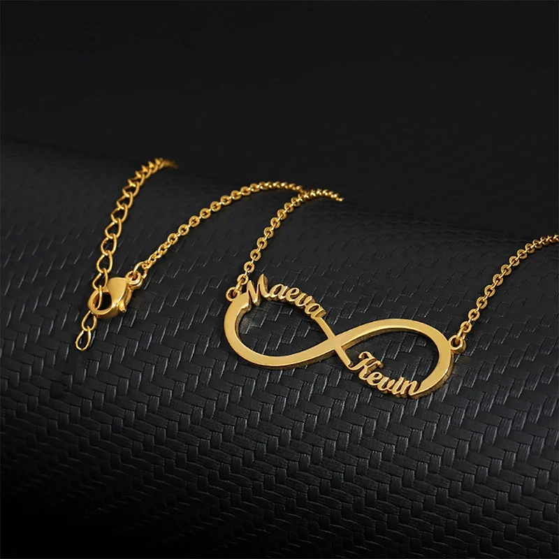 Custom Infinity Two Names Necklace – Personalized Stainless Steel Pendant - Image 4